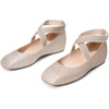 image:imageDREAM PAIRS Womens Ballet Flats Comfortable SlipOn Square Toe Dress Shoes with Elastic Ankle StrapsGoldglitter