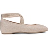 image:imageDREAM PAIRS Womens Ballet Flats Comfortable SlipOn Square Toe Dress Shoes with Elastic Ankle StrapsGoldglitter