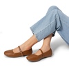 image:imageDREAM PAIRS Womens Ballet Flats Foldable Square Toe Mary Jane Flats Comfortable Slip On Dress Shoes Business Casual Work Mary Jane ShoesBrown