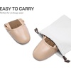 image:imageDREAM PAIRS Womens Ballet Flats Foldable Square Toe Mary Jane Flats Comfortable Slip On Dress Shoes Business Casual Work Mary Jane ShoesNude