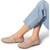 image:imageDREAM PAIRS Womens Ballet Flats Foldable Square Toe Mary Jane Flats Comfortable Slip On Dress Shoes Business Casual Work Mary Jane ShoesNude