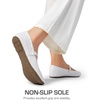 image:imageDREAM PAIRS Womens Ballet Flats Foldable Square Toe Mary Jane Flats Comfortable Slip On Dress Shoes Business Casual Work Mary Jane ShoesWhite