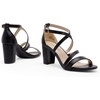 image:imageDREAM PAIRS Womens Block Chunky Heels Sandals Open Toe Ankle Strappy Comfortable Dressy Sandals for Bridal Wedding Prom Party with Adjustable Cross StrapBlackpu