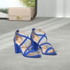 image:imageDREAM PAIRS Womens Block Chunky Heels Sandals Open Toe Ankle Strappy Comfortable Dressy Sandals for Bridal Wedding Prom Party with Adjustable Cross StrapRoyalBlueSuede