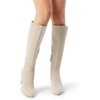 image:imageDREAM PAIRS Womens Chunky Heel Knee High BootsBeige