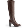 image:imageDREAM PAIRS Womens Chunky Heel Knee High BootsBrownpu