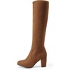 image:imageDREAM PAIRS Womens Chunky Heel Knee High BootsBrownsuede