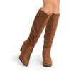 image:imageDREAM PAIRS Womens Chunky Heel Knee High BootsBrownsuede