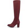 image:imageDREAM PAIRS Womens Chunky Heel Knee High BootsBurgundy