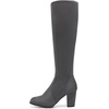 image:imageDREAM PAIRS Womens Chunky Heel Knee High BootsGrey