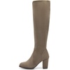 image:imageDREAM PAIRS Womens Chunky Heel Knee High BootsKhaki