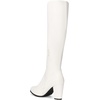 image:imageDREAM PAIRS Womens Chunky Heel Knee High BootsWhitePu