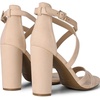image:imageDREAM PAIRS Womens Chunky Heels 4 inch High Multi Strap Soft Comfort Block Heeled Sandals for Prom Dancing WeddingNude