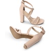 image:imageDREAM PAIRS Womens Chunky Heels 4 inch High Multi Strap Soft Comfort Block Heeled Sandals for Prom Dancing WeddingNude