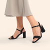 image:imageDREAM PAIRS Womens Chunky Heels Block Round Open Toe Ankle Strap Heel Fashion Wedding Party Comfort Dress Sandals ShoesBlacknubuck
