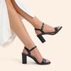 image:imageDREAM PAIRS Womens Chunky Heels Block Round Open Toe Ankle Strap Heel Fashion Wedding Party Comfort Dress Sandals ShoesBlackpu