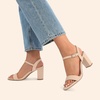 image:imageDREAM PAIRS Womens Chunky Heels Block Round Open Toe Ankle Strap Heel Fashion Wedding Party Comfort Dress Sandals ShoesNude