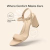 image:imageDREAM PAIRS Womens Chunky Heels Block Round Open Toe Ankle Strap Heel Fashion Wedding Party Comfort Dress Sandals ShoesNude