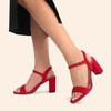 image:imageDREAM PAIRS Womens Chunky Heels Block Round Open Toe Ankle Strap Heel Fashion Wedding Party Comfort Dress Sandals ShoesRed