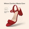 image:imageDREAM PAIRS Womens Chunky Heels Block Round Open Toe Ankle Strap Heel Fashion Wedding Party Comfort Dress Sandals ShoesRed