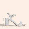 image:imageDREAM PAIRS Womens Chunky Heels Block Round Open Toe Ankle Strap Heel Fashion Wedding Party Comfort Dress Sandals ShoesSilverglitter