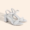 image:imageDREAM PAIRS Womens Chunky Heels Block Round Open Toe Ankle Strap Heel Fashion Wedding Party Comfort Dress Sandals ShoesSilverglitter