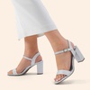 image:imageDREAM PAIRS Womens Chunky Heels Block Round Open Toe Ankle Strap Heel Fashion Wedding Party Comfort Dress Sandals ShoesSilverglitter
