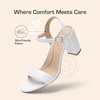 image:imageDREAM PAIRS Womens Chunky Heels Block Round Open Toe Ankle Strap Heel Fashion Wedding Party Comfort Dress Sandals ShoesWhite