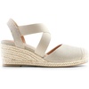 image:imageDREAM PAIRS Womens Close Toe Espadrilles Platform Slip on Elastic Criss Cross Straps Dressy Wedges SandalsBeige
