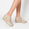 image:imageDREAM PAIRS Womens Close Toe Espadrilles Platform Slip on Elastic Criss Cross Straps Dressy Wedges SandalsBeige