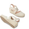 image:imageDREAM PAIRS Womens Close Toe Espadrilles Platform Slip on Elastic Criss Cross Straps Dressy Wedges SandalsBeige