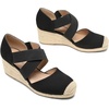 image:imageDREAM PAIRS Womens Close Toe Espadrilles Platform Slip on Elastic Criss Cross Straps Dressy Wedges SandalsBlack Suede