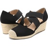 image:imageDREAM PAIRS Womens Close Toe Espadrilles Platform Slip on Elastic Criss Cross Straps Dressy Wedges SandalsBlack Suede