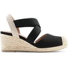 image:imageDREAM PAIRS Womens Close Toe Espadrilles Platform Slip on Elastic Criss Cross Straps Dressy Wedges SandalsBlackBeige