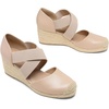 image:imageDREAM PAIRS Womens Close Toe Espadrilles Platform Slip on Elastic Criss Cross Straps Dressy Wedges SandalsNude