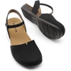 image:imageDREAM PAIRS Womens Closed Toe Sandals Arch Support Comfort Cork Footbed Flat Sandals Summer ShoesBlack