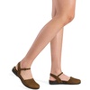 image:imageDREAM PAIRS Womens Closed Toe Sandals Arch Support Comfort Cork Footbed Flat Sandals Summer ShoesBrown