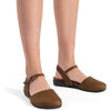 image:imageDREAM PAIRS Womens Closed Toe Sandals Arch Support Comfort Cork Footbed Flat Sandals Summer ShoesBrown