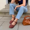 image:imageDREAM PAIRS Womens Closed Toe Sandals Arch Support Comfort Cork Footbed Flat Sandals Summer ShoesBurgundy