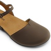 image:imageDREAM PAIRS Womens Closed Toe Sandals Arch Support Comfort Cork Footbed Flat Sandals Summer ShoesDark Brown
