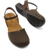 image:imageDREAM PAIRS Womens Closed Toe Sandals Arch Support Comfort Cork Footbed Flat Sandals Summer ShoesDark Brown