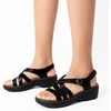 image:imageDREAM PAIRS Womens Comfortable Arch Support Wedge Sandals Open Toe Summer Walking ShoeBlack