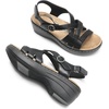 image:imageDREAM PAIRS Womens Comfortable Arch Support Wedge Sandals Open Toe Summer Walking ShoeBlack
