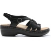 image:imageDREAM PAIRS Womens Comfortable Arch Support Wedge Sandals Open Toe Summer Walking ShoeBlack