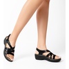 image:imageDREAM PAIRS Womens Comfortable Arch Support Wedge Sandals Open Toe Summer Walking ShoeBlack