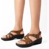 image:imageDREAM PAIRS Womens Comfortable Arch Support Wedge Sandals Open Toe Summer Walking ShoeBrown