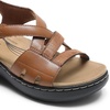 image:imageDREAM PAIRS Womens Comfortable Arch Support Wedge Sandals Open Toe Summer Walking ShoeBrown