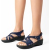 image:imageDREAM PAIRS Womens Comfortable Arch Support Wedge Sandals Open Toe Summer Walking ShoeNavy