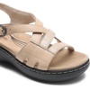 image:imageDREAM PAIRS Womens Comfortable Arch Support Wedge Sandals Open Toe Summer Walking ShoeNude