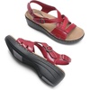 image:imageDREAM PAIRS Womens Comfortable Arch Support Wedge Sandals Open Toe Summer Walking ShoeRed